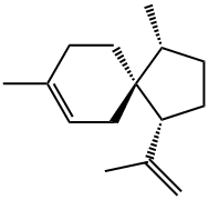 Spiro[4.5]dec-7-ene, 1,8-dimethyl-4-(1-methylethenyl)-, (1R,4R,5S)- Structure