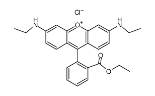 9-(2-ethoxycarbonyl-phenyl)-3,6-bis-ethylamino-xanthylium, chloride Structure