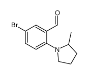 5-bromo-2-(2-methylpyrrolidin-1-yl)benzaldehyde结构式