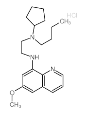 1,2-Ethanediamine,N1-butyl-N1-cyclopentyl-N2-(6-methoxy-8-quinolinyl)-, hydrochloride (1:2)结构式