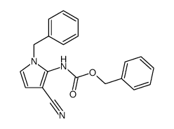 1-benzyl-2-benzyloxycarbonylamino-3-cyanopyrrole结构式