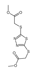 methyl 2-[[5-(2-methoxy-2-oxoethyl)sulfanyl-1,3,4-thiadiazol-2-yl]sulfanyl]acetate结构式