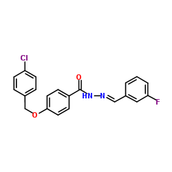 4-[(4-Chlorobenzyl)oxy]-N'-[(E)-(3-fluorophenyl)methylene]benzohydrazide结构式