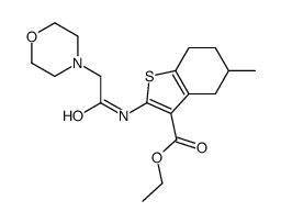 ethyl 5-methyl-2-[(2-morpholin-4-ylacetyl)amino]-4,5,6,7-tetrahydro-1-benzothiophene-3-carboxylate结构式