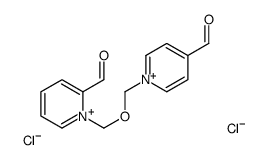 1-[(4-formylpyridin-1-ium-1-yl)methoxymethyl]pyridin-1-ium-2-carbaldehyde,dichloride Structure