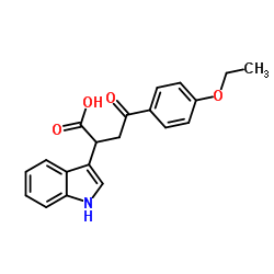 4-(4-ethoxyphenyl)-2-indol-3-yl-4-oxobutanoic acid结构式
