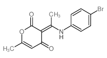 3-[1-[(4-bromophenyl)amino]ethylidene]-6-methyl-pyran-2,4-dione picture