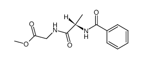((S)-2-Benzoylamino-propionylamino)-acetic acid methyl ester结构式