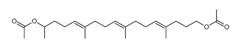 4,8,12-trimethyl-4(E),8(E),12(E)-heptadecatriene-1,16 diol diacetate Structure