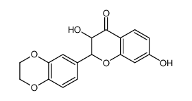 3,7-dihydroxy-2-(1,4-benzodioxan-6-yl)chroman-4-one结构式