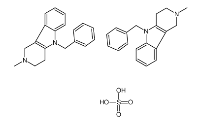 bis[5-benzyl-2,3,4,5-tetrahydro-2-methyl-1H-pyrido[4,3-b]indole] sulphate structure