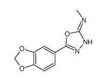 5-(1,3-benzodioxol-5-yl)-N-methyl-1,3,4-oxadiazol-2-amine结构式