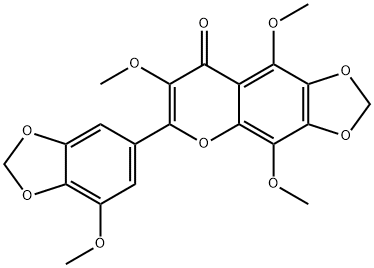 3,5,8,3'-Tetramethoxy-
6,7,4',5'-bis(methylenedioxy)flavone结构式