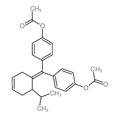 [4-[(4-acetyloxyphenyl)-(6-propan-2-yl-1-cyclohex-3-enylidene)methyl]phenyl] acetate Structure