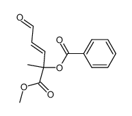 (3E)-methyl 2-benzoyloxy-2-methyl-5-oxo-3-pentenoate结构式