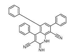 2-amino-4,5,7-triphenylquinoline-3,8-dicarbonitrile Structure