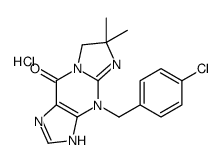 4-[(4-chlorophenyl)methyl]-6,6-dimethyl-1,7-dihydroimidazo[1,2-a]purin-9-one,hydrochloride Structure