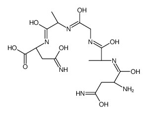 (2S)-2-[[(2S)-2-[[2-[[(2S)-2-[[(2S)-2-amino-3-carbamoyl-propanoyl]amin o]propanoyl]amino]acetyl]amino]propanoyl]amino]-3-carbamoyl-propanoic acid Structure