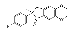 2-(4-fluorophenyl)-5,6-dimethoxy-2-methyl-3H-inden-1-one结构式