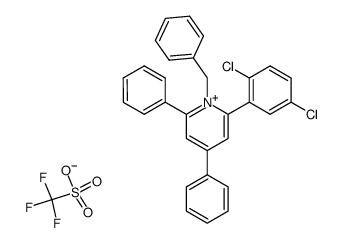 1-benzyl-2-(2',5'-dichlorophenyl)-4,6-diphenylpyridinium triflate Structure