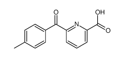 6-(4-methylbenzoyl)pyridine-2-carboxylic acid结构式