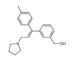 3-(3-pyrrolidino-1-(4-tolyl)prop-1E-enyl)benzyl alcohol Structure
