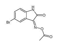 5-bromo-2,3-indoledione 3-oxime O-acetate Structure