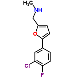1-[5-(3-Chloro-4-fluorophenyl)-2-furyl]-N-methylmethanamine Structure