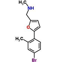 1-[5-(4-Bromo-2-methylphenyl)-2-furyl]-N-methylmethanamine结构式