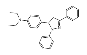 4-(2,5-diphenyl-3,4-dihydropyrazol-3-yl)-N,N-diethylaniline Structure