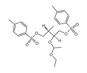 (2S,3S)-2-<1-(Ethoxy)ethoxy>-3-methyl-1,4-butandiyl-di(p-toluolsulfonat) Structure