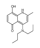 4-(dipropylamino)-8-hydroxy-2-methyl-1H-quinolin-5-one结构式