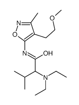 2-(diethylamino)-N-[4-(2-methoxyethyl)-3-methyl-1,2-oxazol-5-yl]-3-methylbutanamide结构式