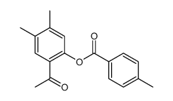 (2-acetyl-4,5-dimethylphenyl) 4-methylbenzoate Structure