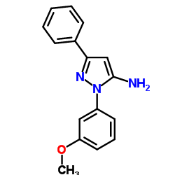 1-(3-Methoxyphenyl)-3-phenyl-1H-pyrazol-5-amine结构式