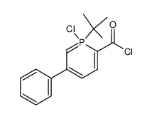 1-tert-Butyl-1-chloro-5-phenyl-1λ5-phosphinine-2-carbonyl chloride结构式