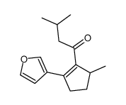 1-[2-(furan-3-yl)-5-methylcyclopenten-1-yl]-3-methylbutan-1-one结构式