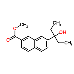 Methyl 7-(3-hydroxy-3-pentanyl)-2-naphthoate结构式