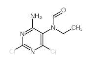 N-(4-amino-2,6-dichloro-pyrimidin-5-yl)-N-ethyl-formamide结构式
