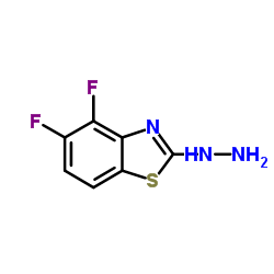 4,5-DIFLUORO-2-BENZOTHIAZOLEHYDRAZINE结构式
