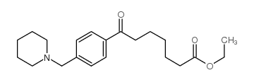 ETHYL 7-OXO-7-[4-(PIPERIDINOMETHYL)PHENYL]HEPTANOATE结构式