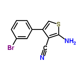 2-Amino-4-(3-bromophenyl)-3-thiophenecarbonitrile结构式