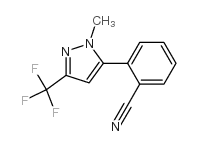 2-[1-甲基-3-(三氟甲基)-1H-吡唑-5-基]苯甲腈结构式