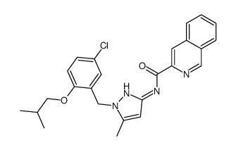 N-[1-[[5-chloro-2-(2-methylpropoxy)phenyl]methyl]-5-methylpyrazol-3-yl]isoquinoline-3-carboxamide Structure