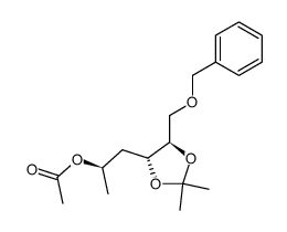 (R,R,R)-5-acetoxy-1-benzyloxy-2,3-(isopropylidenedioxy)hexane结构式
