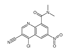 4-氯-3-氰基-N,N-二甲基-6-硝基-8-喹啉羧酰胺结构式