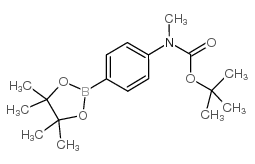 tert-Butyl methyl(4-(4,4,5,5-tetramethyl-1,3,2-dioxaborolan-2-yl)phenyl)carbamate Structure