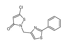 5-chloro-2-[(2-phenyl-1,3-thiazol-4-yl)methyl]-1,2-thiazol-3-one结构式