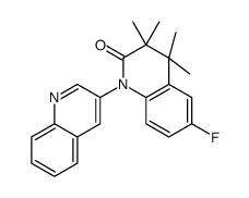 6-fluoro-3,3,4,4-tetramethyl-1-quinolin-3-ylquinolin-2-one结构式