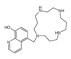 5-(1,4,8,12-tetrazacyclopentadec-8-ylmethyl)quinolin-8-ol Structure